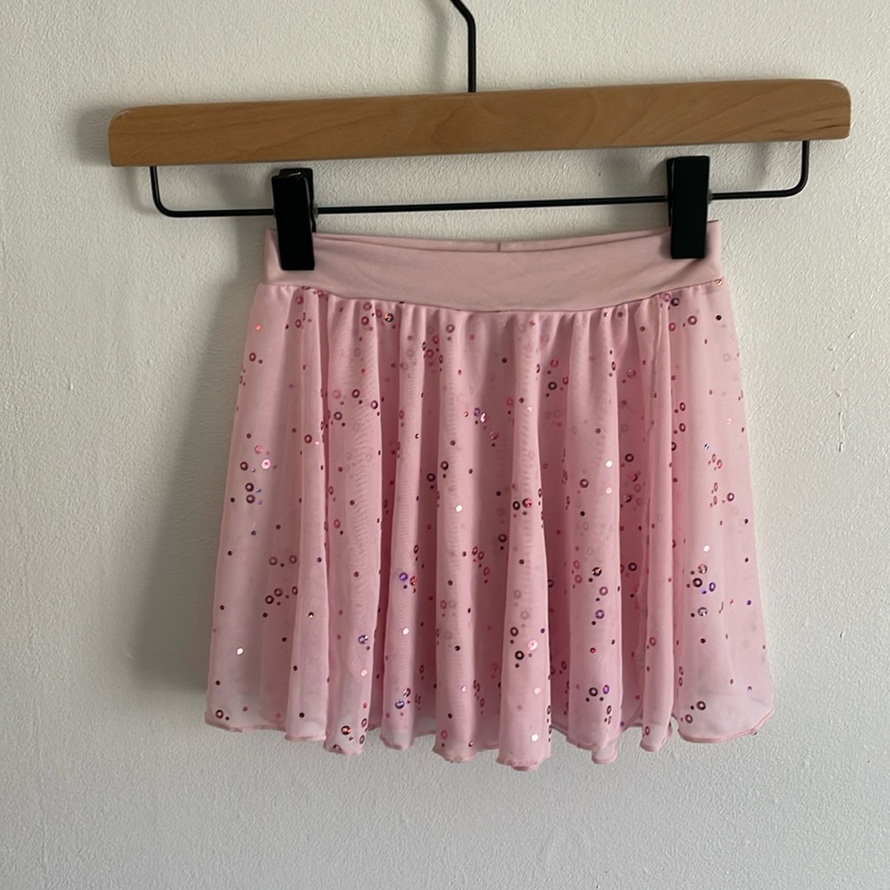 Capezio Pink Sequin Dance Skirt 6/6x